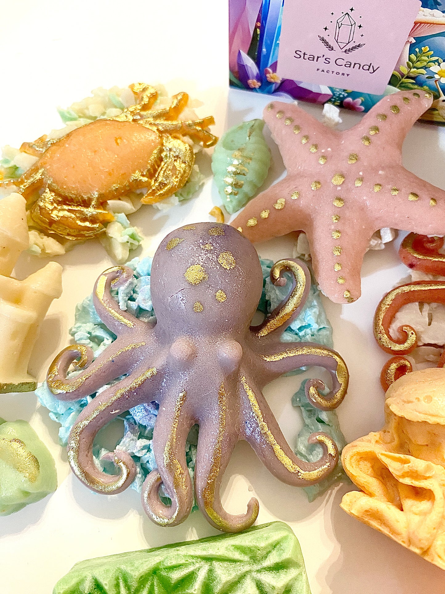Mermaid Lagoon Kohakuto Candy Set – Crystal Candy Seashells, Mermaid & Ocean Candy, Beach Party Treats