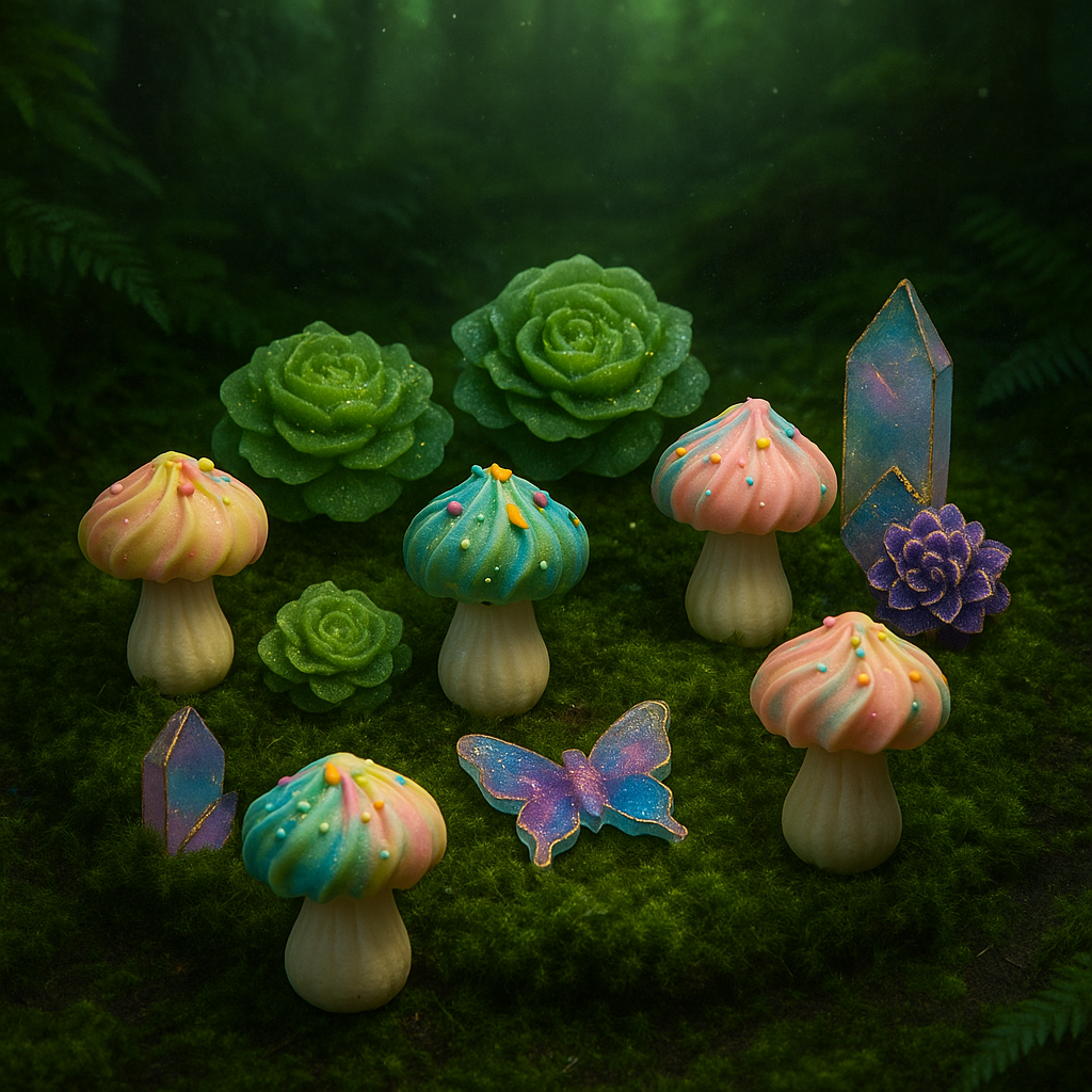 Fairy Meringue Mushrooms in various flavors Forest themed fairytale whimsical cake toppers