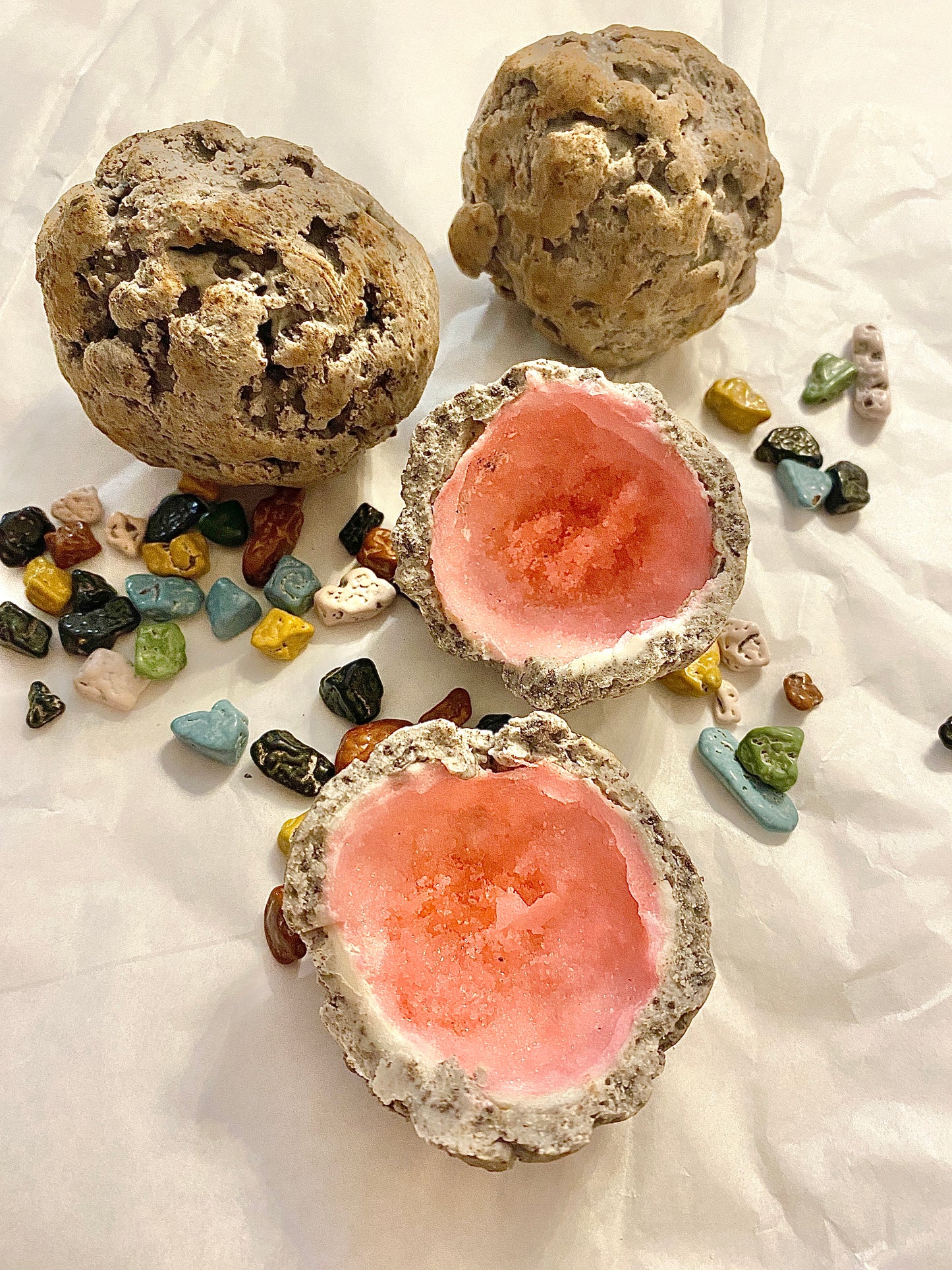 Realistic Breakable Edible Druzy Geode