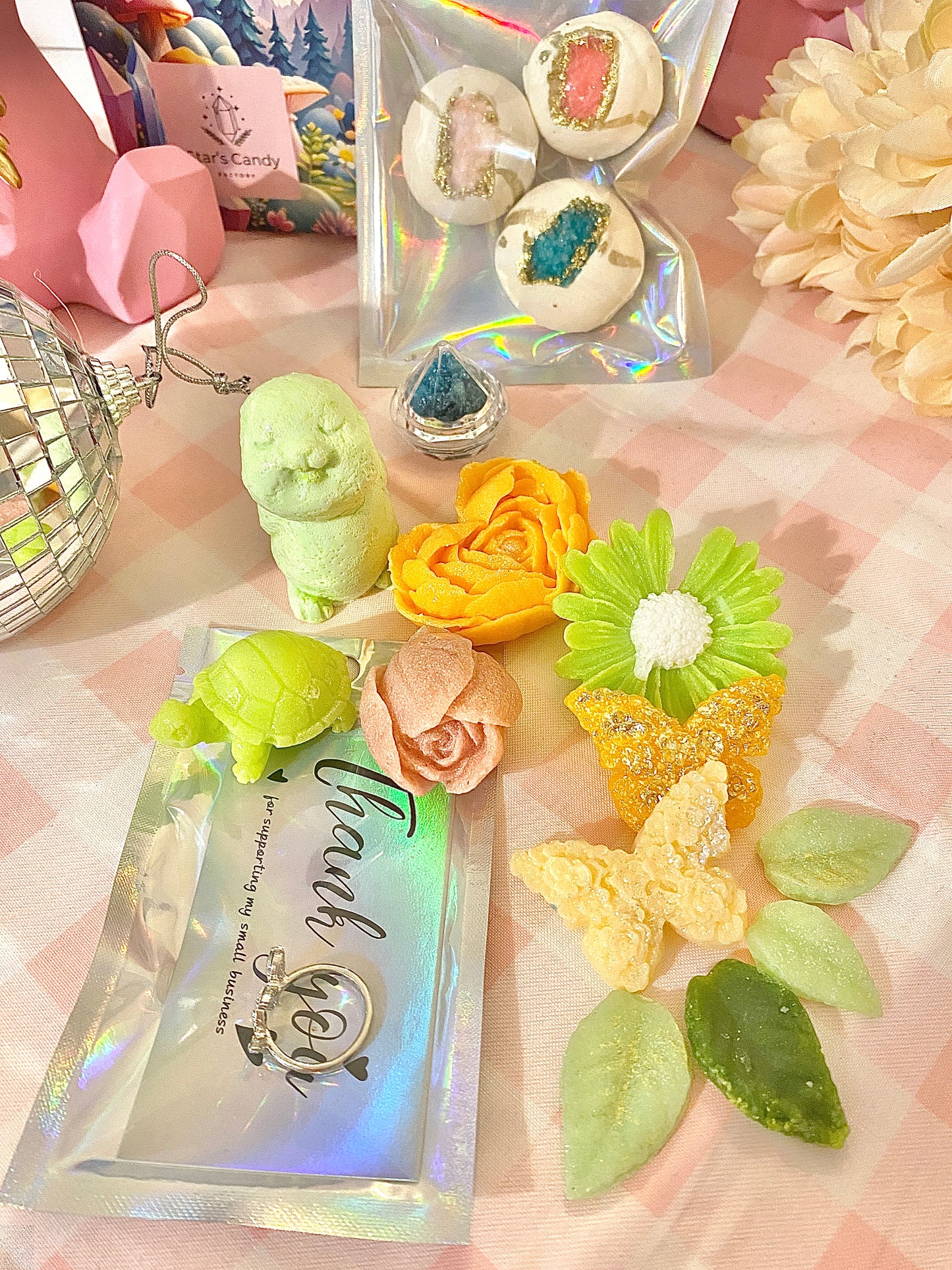 Small Springtime Kohakutou Crystal Candy Collection kohakutou animal and flower shapes crystal candy butterfly and bug shapes