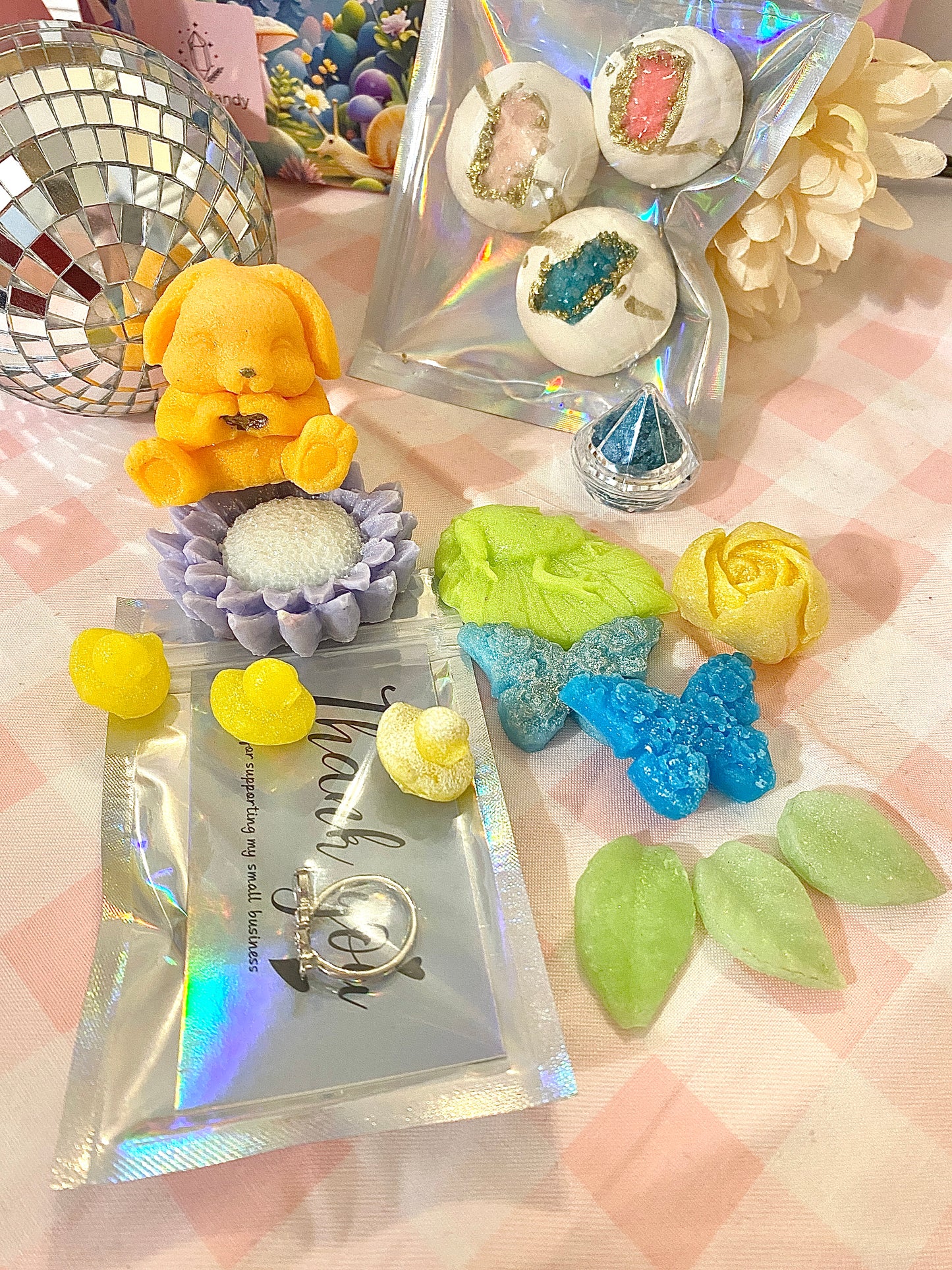 Small Springtime Kohakutou Crystal Candy Collection kohakutou animal and flower shapes crystal candy butterfly and bug shapes