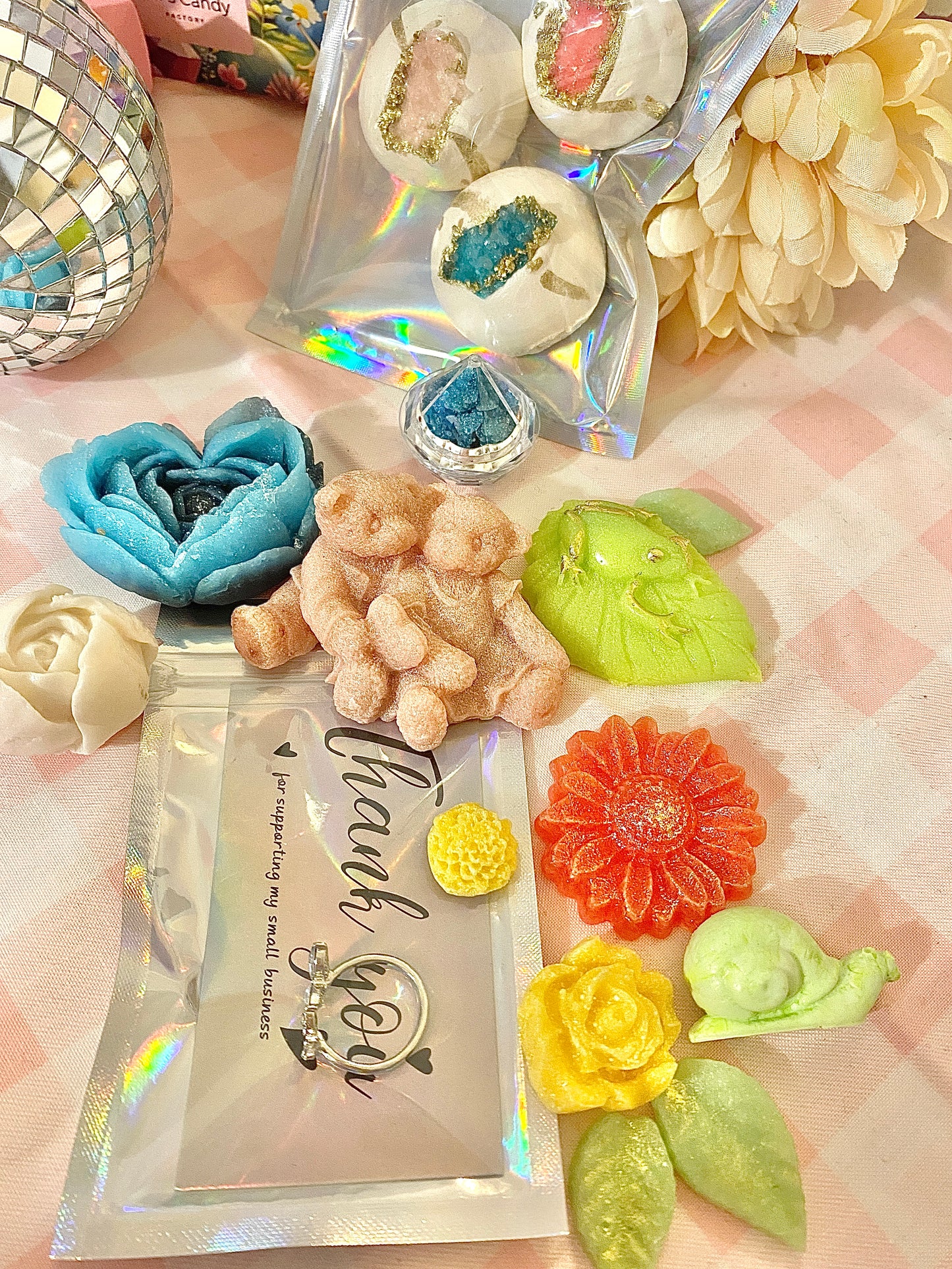 Small Springtime Kohakutou Crystal Candy Collection kohakutou animal and flower shapes crystal candy butterfly and bug shapes
