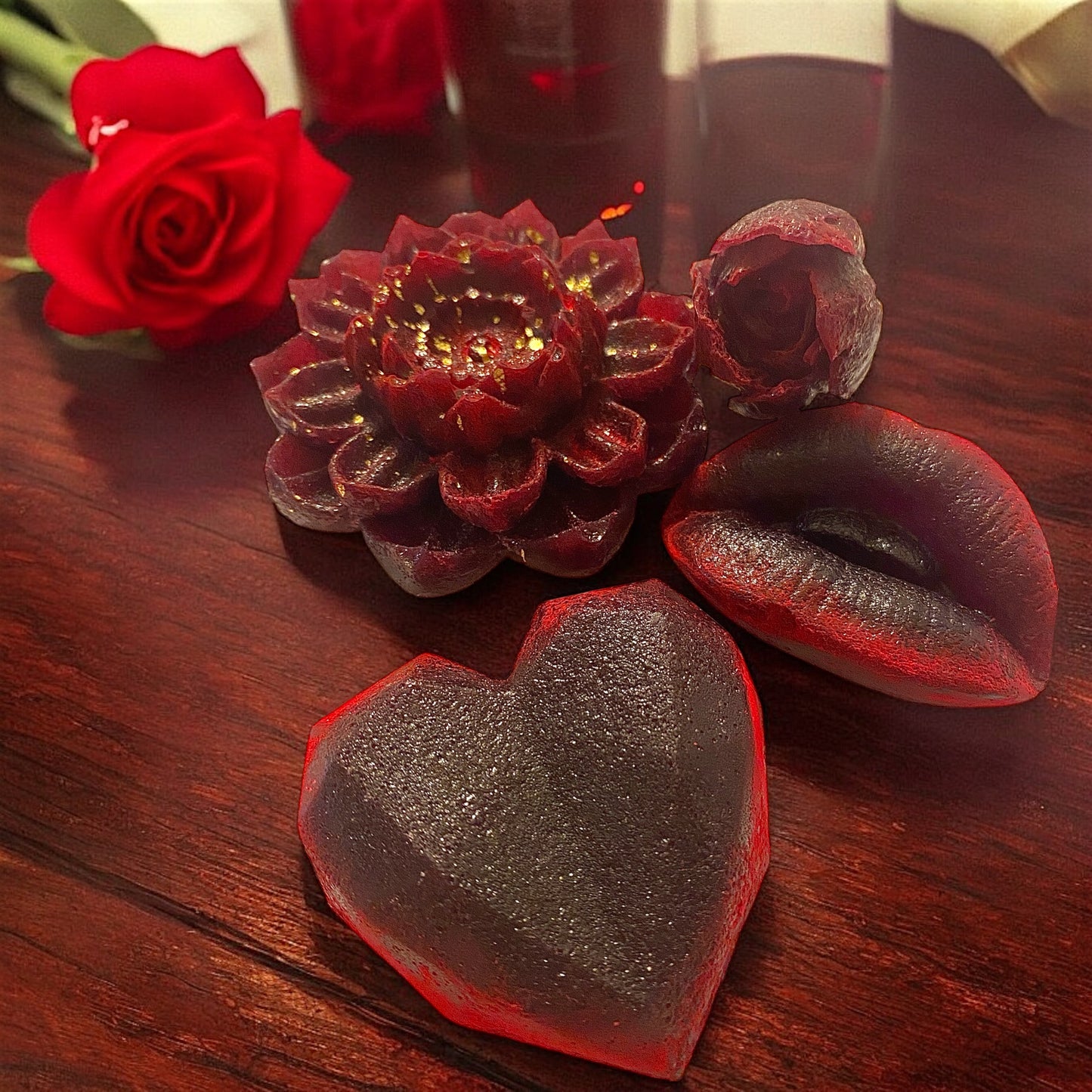 Dark Cabernet Sauvignon Wine Romantic themed Kohakutou Crystal Candy, ASMR candy