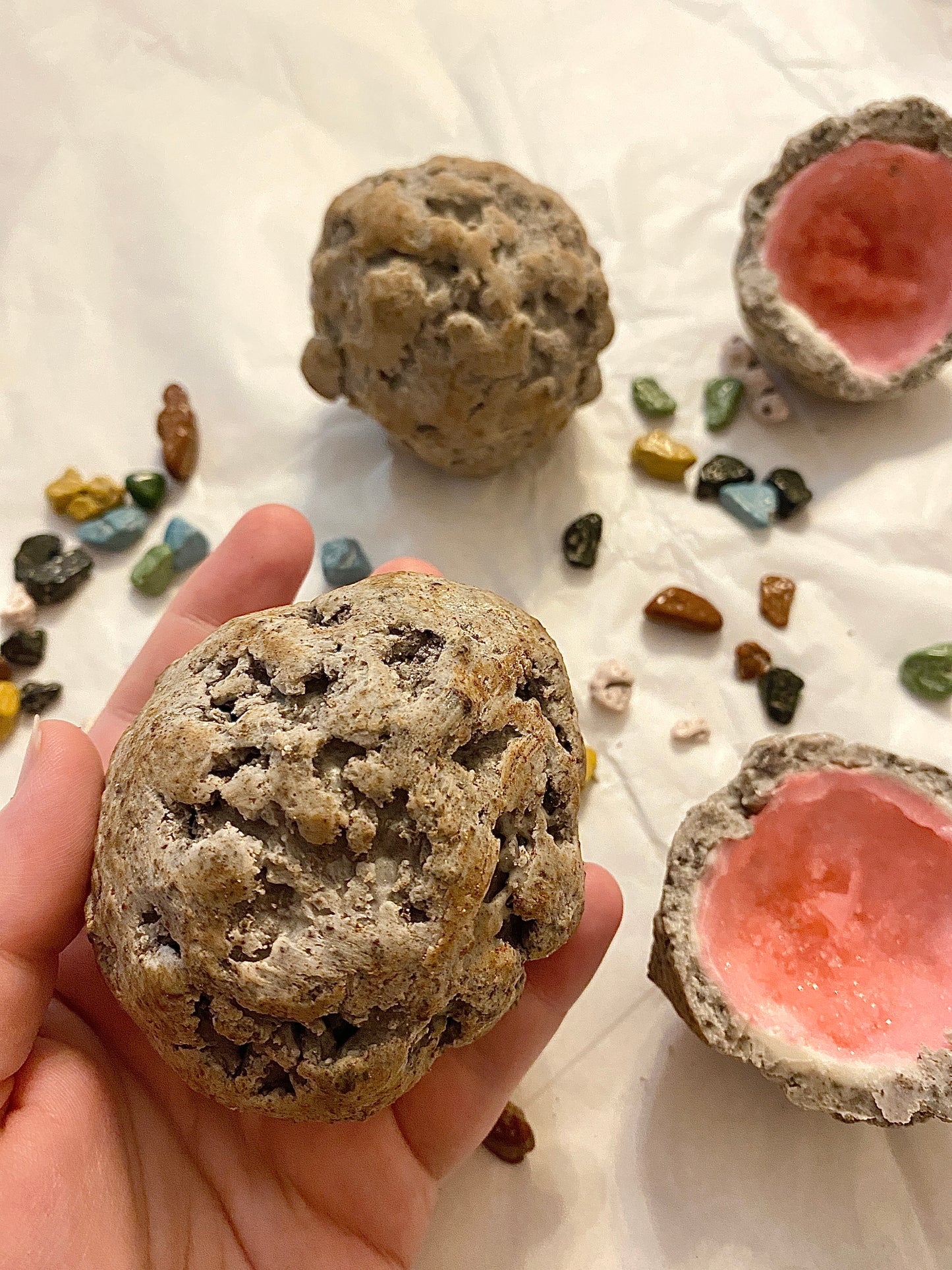 Realistic Breakable Edible Druzy Geode