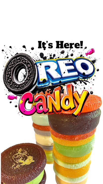 Fun Oreo Cookie themed kohakutou candy mix and match flavors your own way add sour candy gems to them for extra ASMR crunchiness!