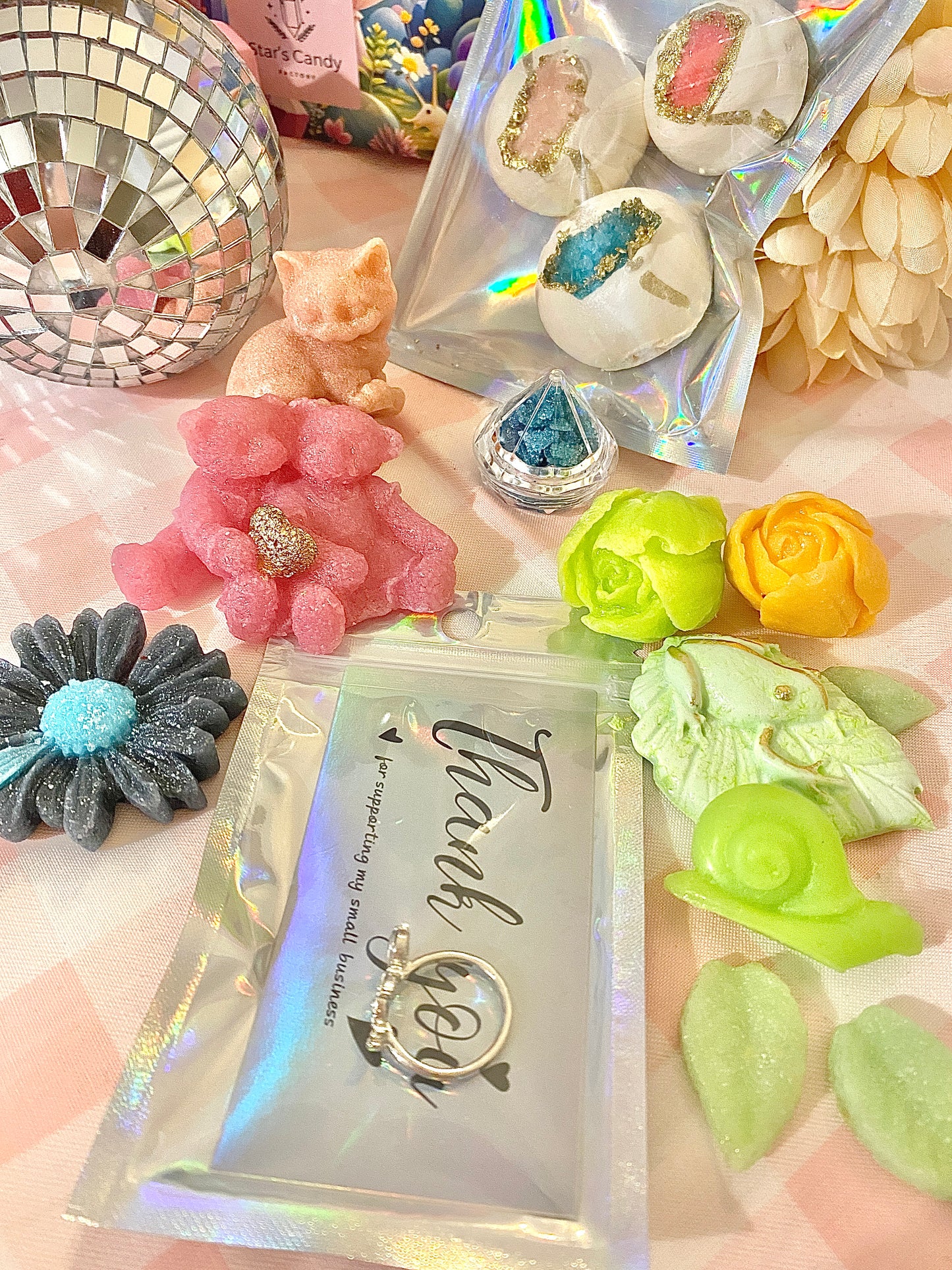 Small Springtime Kohakutou Crystal Candy Collection kohakutou animal and flower shapes crystal candy butterfly and bug shapes