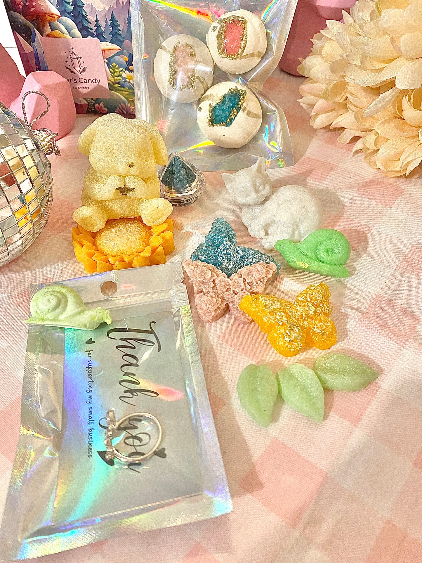 Small Springtime Kohakutou Crystal Candy Collection kohakutou animal and flower shapes crystal candy butterfly and bug shapes
