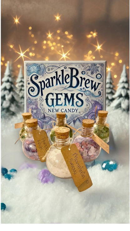 SparkleBrew Gem Drink Transformations Fun whimsical Winter Wonderland Drink Effects add Glitter and Fizz to any soda