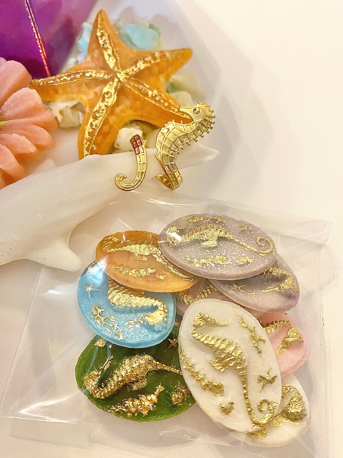 Mermaid Lagoon Kohakuto Candy Set – Crystal Candy Seashells, Mermaid & Ocean Candy, Beach Party Treats