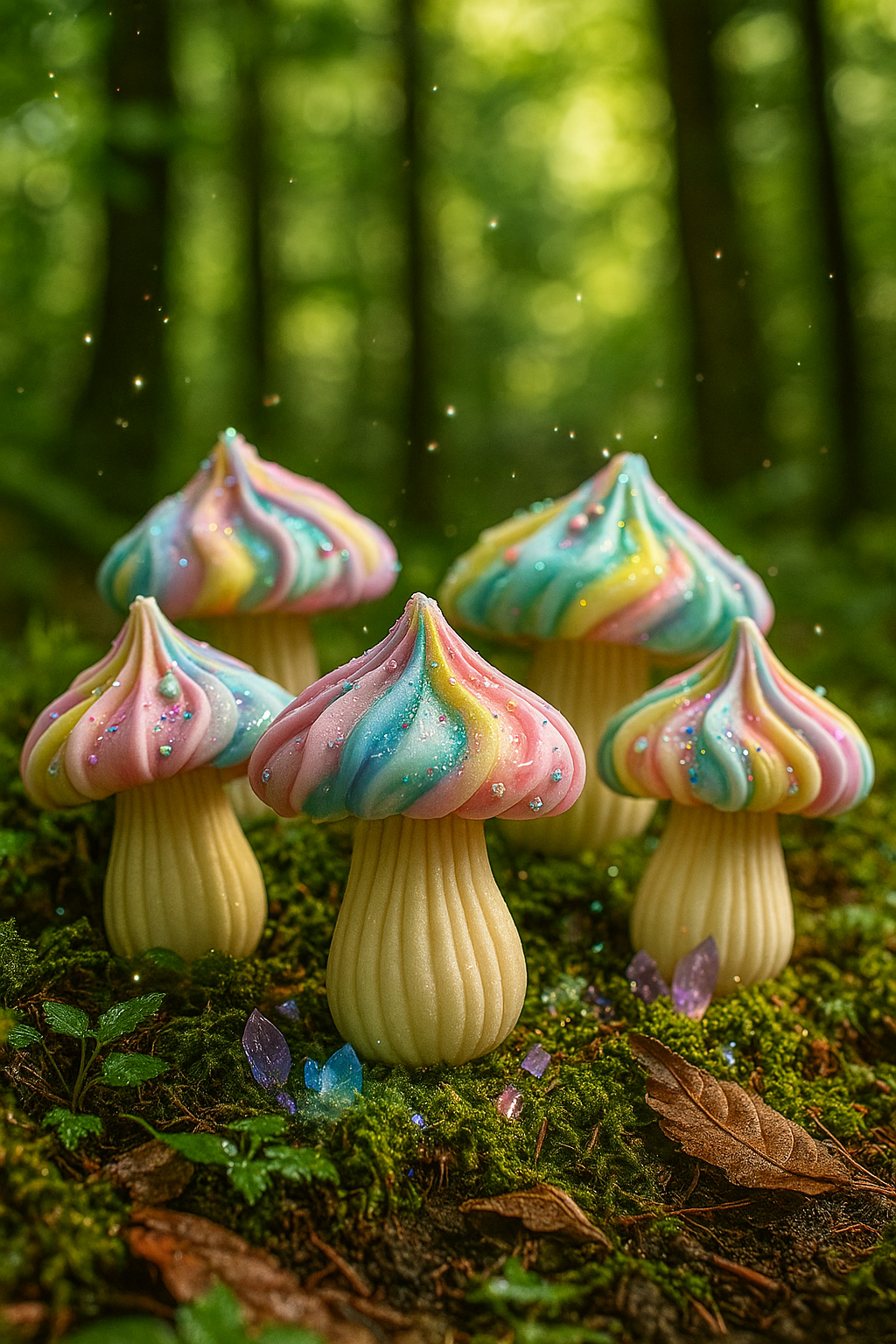 Fairy Meringue Mushrooms in various flavors Forest themed fairytale whimsical cake toppers