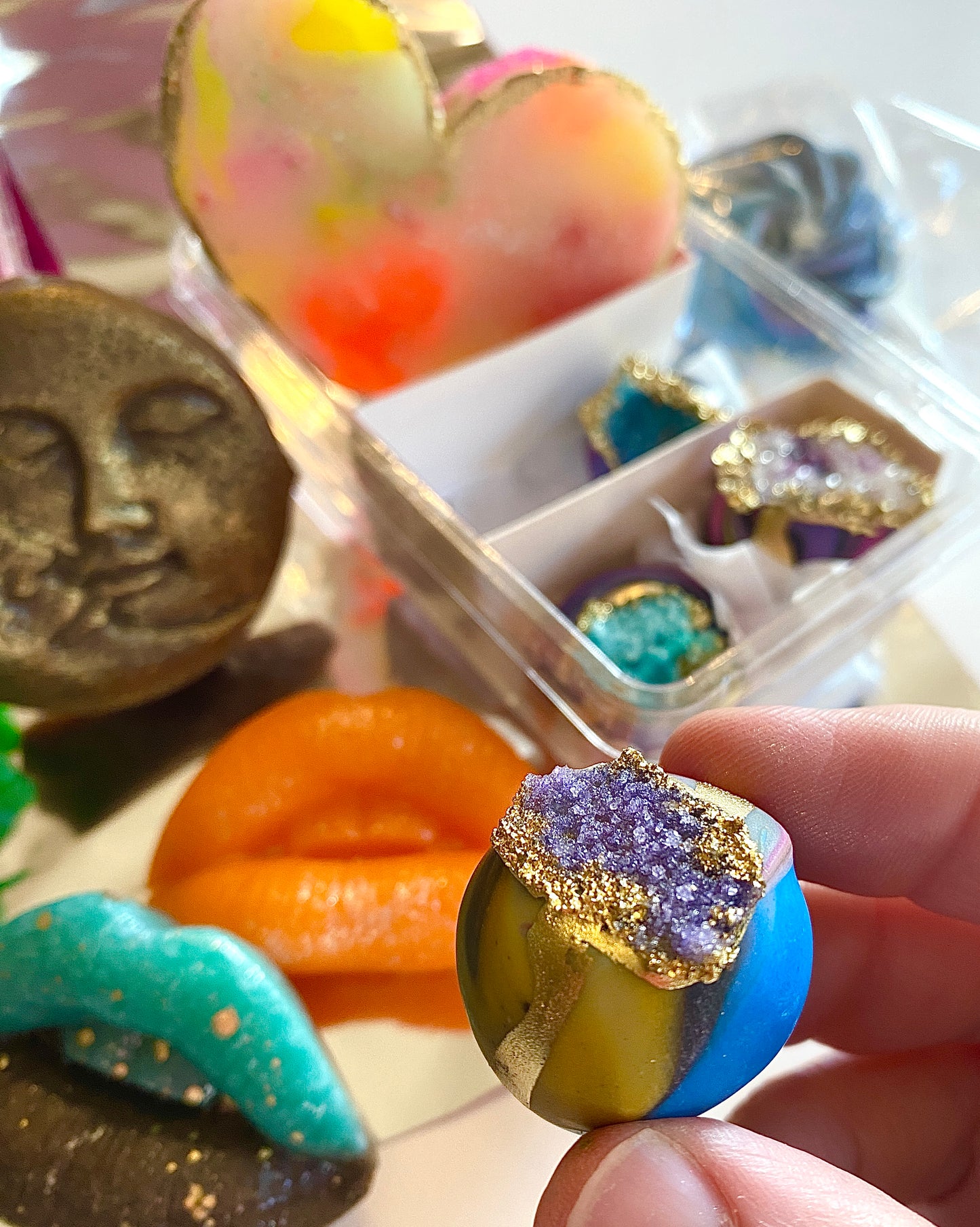 Romantic space themed candy- Meet me in the Stars. Love you to the Moon and back.