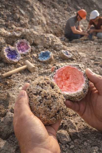 Realistic Breakable Edible Druzy Geode